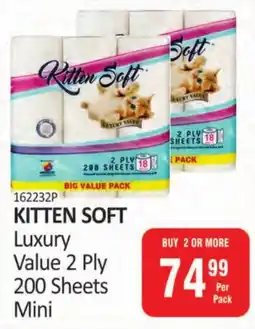 KitKat Cash and Carry KITTEN SOFT Luxury Value 2 Ply 200 Sheets Mini offer