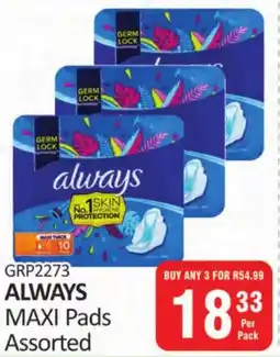 KitKat Cash and Carry ALWAYS MAXI Pads Assorted offer
