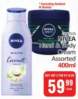 KitKat Cash and Carry NIVEA Hand & Body Cream Assorted offer