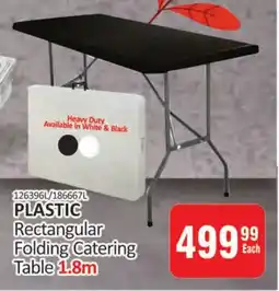 KitKat Cash and Carry PLASTIC Rectangular Folding Catering Table offer