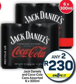 Pick n Pay Jack Daniels and Coca-Cola Cans Assorted offer