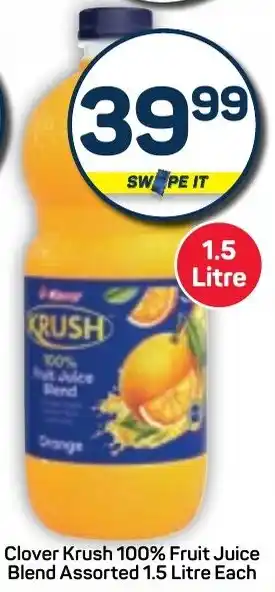 Pick n Pay Clover Krush 100% Fruit Juice Blend Assorted offer
