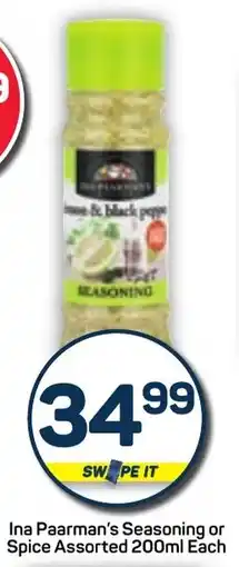 Pick n Pay Ina Paarman's Seasoning or Spice Assorted offer