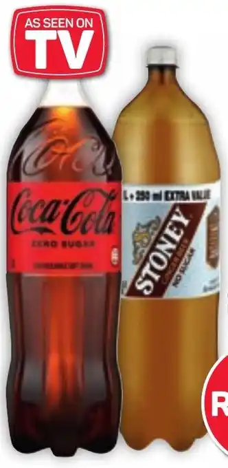 Pick n Pay Coca-Cola Zero, Light or No Sugar No Caffeine, Fanta, Sprite or Stoney Ginger Beer Zero Flavoured Carbonated Soft Drink offer