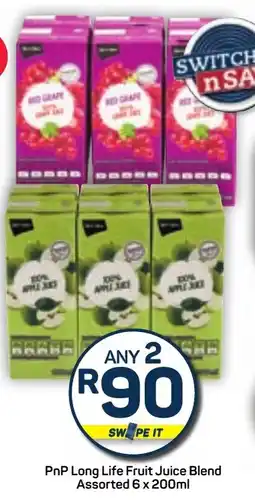 Pick n Pay PnP Long Life Fruit Juice Blend Assorted offer