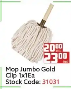 Africa Cash and Carry Mop Jumbo Gold Clip offer