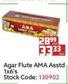 Agar Flute AMA Asstd 1x6's