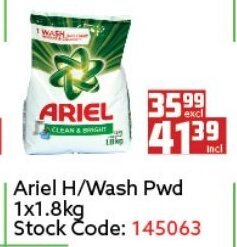 Africa Cash and Carry Ariel H/Wash Pwd 1x1.8kg offer