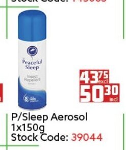 Africa Cash and Carry P/Sleep Aerosol 1x150g offer