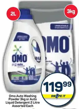 Pick n Pay Omo Auto Washing Powder or Auto Liquid Detergent Assorted offer