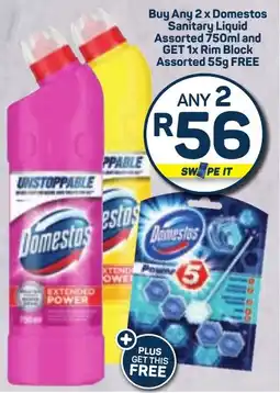 Pick n Pay Buy Any Domestos Sanitary Liquid Assorted and GET Rim Block Assorted FREE offer