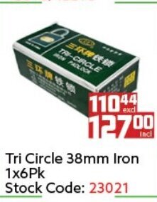 Africa Cash and Carry Tri Circle 38mm Iron 1x6pk offer