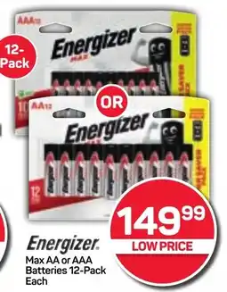 Pick n Pay Energizer Мах АА ог ААА Batteries offer