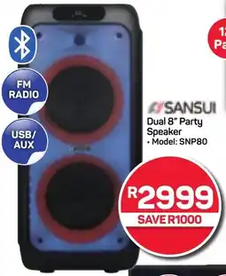 Pick n Pay SANSUI Dual 8" Party Speaker offer