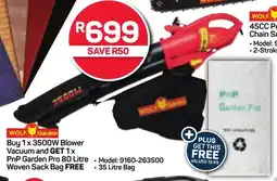 Pick n Pay Buy WOLF Garden 3500W Blower Vacuum and GET PnP Garden Pro Woven Sack Bag FREE offer