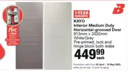 Build It KAYO Interior Medium Duty Horizontal-grooved Door offer