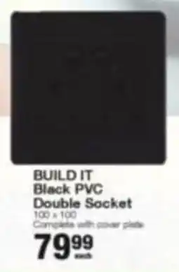 Build It BUILD IT Black PVC Double Socket offer