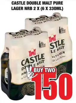 Boxer Superstores Castle double malt pure lager nrb offer