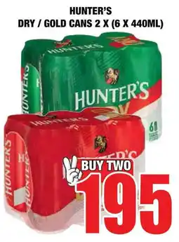 Boxer Superstores Hunter's dry/gold cans offer