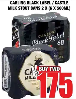 Boxer Superstores Carling black label/ Castle milk stout cans offer