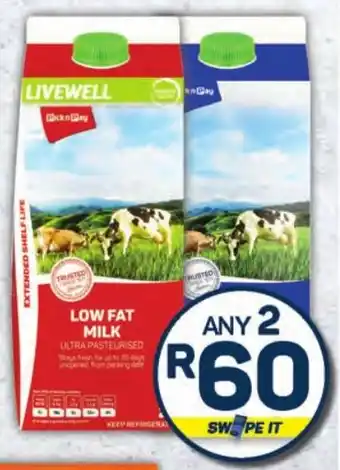 Pick n Pay Hypermarket PnP Ultra Pasteurised Milk Assorted offer