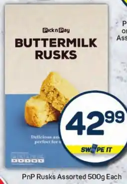Pick n Pay Hypermarket PnP Rusks Assorted offer