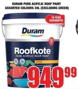 Boxer Build Duram pure acrylic roof paint assorted colours offer