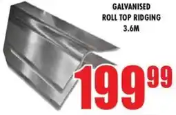 Boxer Build Galvanised roll top ridging offer