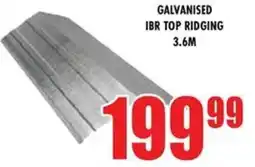 Boxer Build Galvanised ibr top ridging offer
