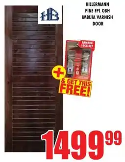 Boxer Build Hillermann pine fpl obh imbuia varnish door offer