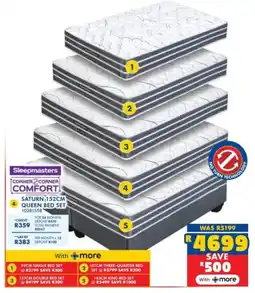 Russells Sleepmasters saturn queen bed set offer