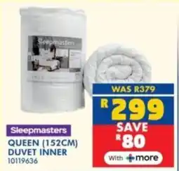 Russells Sleepmasters queen duvet inner offer