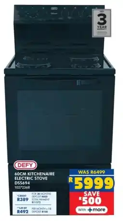 Russells Defy kitchenaire electric stove offer