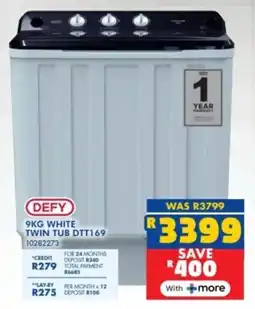 Russells Defy white twin tub offer