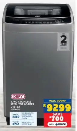 Russells Defy stainless steel top loader offer