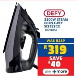 Russells Defy 2200w steam iron grey offer