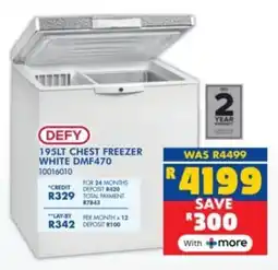 Russells Defy chest freezer white offer