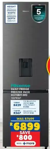 Russells Hisense fridge freezer inox offer