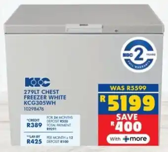 Russells KIC chest freezer white offer