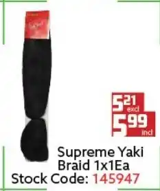 Africa Cash and Carry Supreme Yaki Braid offer
