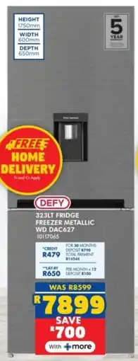 Russells Defy fridge freezer metallic offer