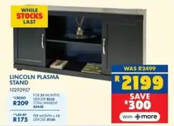 Russells Lincoln plasma stand offer