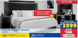 Russells Atlas headboard & pedestals offer
