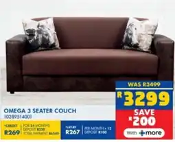 Russells Omega 3 seater couch offer
