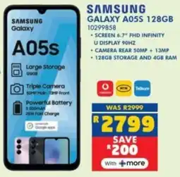 Russells SAMSUNG Galaxy A05S 128GB offer