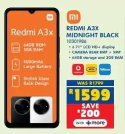 Russells Redmi A3x Midnight Black offer