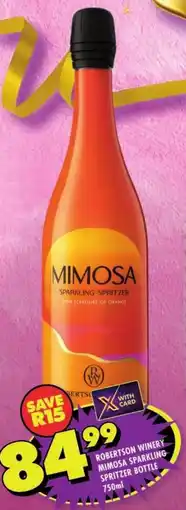 Shoprite Robertson winery mimosa sparkling spritzer bottle offer