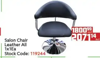 Africa Cash and Carry Salon Chair Leather All 1x1Ea offer