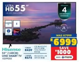 Russells Hisense 55" (140cm) UHD Smart TV offer