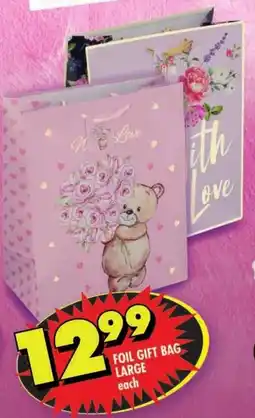 Shoprite Foil gift bag large offer